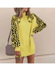 Wzór w cętki bluzy damskie bluzy z kapturem z długim rękawem patchworkowe bluzy damskie swetry wiosna jesień Streetwear bluza da