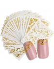 20 sztuk 3D Beauty naklejka do paznokci zestawy złoty kwiat brązujący projekt Manicure DIY porady samoprzylepne Transfer Art Hol
