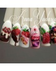 18 sztuk słodycze lody lato naklejka do paznokci mieszane kolorowe owoce DIY woda naklejki paznokci dekoracje artystyczne narzęd