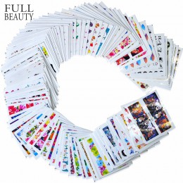 100 sztuk/partia naklejka do paznokci naklejki zestawy transferu wody różne 100 wzory uroda całkowicie diy porady Nail Charm dla