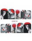 1 sztuk czerwony klon romantyczne naklejki ozdoby do paznokci Valentine Nail Art Transfer wody tatuaże porady żel do manicure su