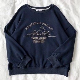 Mooirue kaczątko haft kobiety bluza luźne duża, w stylu Harajuku bluza swetry na jesień
