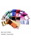 14pc metalowa folia transferowa holograficzna do zdobienia paznokci Laser lustrzany efekt Charm naklejka foliowa do paznokci nak