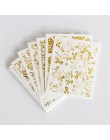 20 sztuk 3D Beauty naklejka do paznokci zestawy złoty kwiat brązujący projekt Manicure DIY porady samoprzylepne Transfer Art Hol