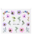 1 sztuk kwiatowy suwak naklejki kalkomania wody do transferu Nail Art tatuaż Flamingo liść żel Manicure samoprzylepne dekoracje 