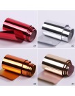14pc metalowa folia transferowa holograficzna do zdobienia paznokci Laser lustrzany efekt Charm naklejka foliowa do paznokci nak