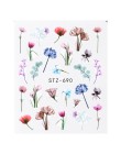 1 sztuk kwiatowy suwak naklejki kalkomania wody do transferu Nail Art tatuaż Flamingo liść żel Manicure samoprzylepne dekoracje 