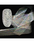 Słodki TREND 100x4cm holograficzny gwieździsta folia do paznokci liniowy wskaźnik laserowy naklejka do transferu na paznokcie bł