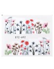 1 sztuk kwiatowy suwak naklejki kalkomania wody do transferu Nail Art tatuaż Flamingo liść żel Manicure samoprzylepne dekoracje 