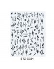 1pc czarne litery paznokci suwak 3d taśma naklejana taśma folia Wrap naklejki samoprzylepne do zdobienia paznokci Manicure Decor