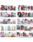 1 sztuk czerwony klon romantyczne naklejki ozdoby do paznokci Valentine Nail Art Transfer wody tatuaże porady żel do manicure su