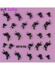 1 arkusz moda 3d Nail naklejka artystyczna Nails naklejka motyl i kwiat z dżetów Charms DIY dekoracja do manicure narzędzia