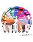 Złota srebrna folia metaliczna do paznokci suwak holograficzny Transfer Wrap naklejka samoprzylepna Starry Manicure Decor naklej