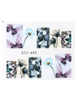 1 sztuk kwiatowy suwak naklejki kalkomania wody do transferu Nail Art tatuaż Flamingo liść żel Manicure samoprzylepne dekoracje 