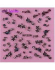 1 arkusz moda 3d Nail naklejka artystyczna Nails naklejka motyl i kwiat z dżetów Charms DIY dekoracja do manicure narzędzia