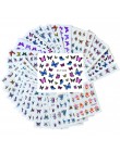 1 zestaw lato kolorowe Silder Butterfly wzory naklejki do paznokci znak wodny DIY kolorowe porady kalkomanie do paznokci narzędz