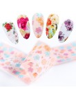 16 sztuk naklejki na paznokcie folia Nail Art Mix Rose Flower folia transferowa dekoracja papierowa stylizacja manicure lakier ż