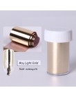 Złota srebrna folia metaliczna do paznokci suwak holograficzny Transfer Wrap naklejka samoprzylepna Starry Manicure Decor naklej