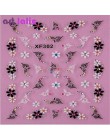 1 arkusz moda 3d Nail naklejka artystyczna Nails naklejka motyl i kwiat z dżetów Charms DIY dekoracja do manicure narzędzia