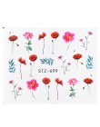 1 sztuk kwiatowy suwak naklejki kalkomania wody do transferu Nail Art tatuaż Flamingo liść żel Manicure samoprzylepne dekoracje 
