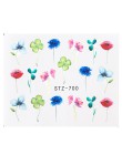1 sztuk kwiatowy suwak naklejki kalkomania wody do transferu Nail Art tatuaż Flamingo liść żel Manicure samoprzylepne dekoracje 