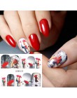 1 sztuk czerwony klon romantyczne naklejki ozdoby do paznokci Valentine Nail Art Transfer wody tatuaże porady żel do manicure su