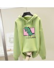 Plus rozmiar Harajuku bluza z kapturem kobiety dinozaur bluzy z nadrukiem bluza kawaii 2020 wiosna jesień swobodna, z kapturem s