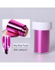 Złota srebrna folia metaliczna do paznokci suwak holograficzny Transfer Wrap naklejka samoprzylepna Starry Manicure Decor naklej