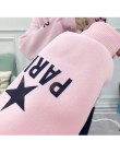 EACHIN marka kobiet bluzy damskie z długim rękawem bluza z kapturem list drukuj bluza dresowa jesień odzież sportowa