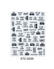 1pc czarne litery paznokci suwak 3d taśma naklejana taśma folia Wrap naklejki samoprzylepne do zdobienia paznokci Manicure Decor