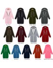 Plus rozmiar ponadgabarytowych bluzy bluza bluzy z kapturem na zamek długa kurtka damska płaszcz 2019 kieszenie Zip Up bluzy wie