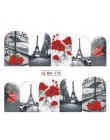 1 sztuk czerwony klon romantyczne naklejki ozdoby do paznokci Valentine Nail Art Transfer wody tatuaże porady żel do manicure su