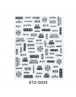 1pc czarne litery paznokci suwak 3d taśma naklejana taśma folia Wrap naklejki samoprzylepne do zdobienia paznokci Manicure Decor