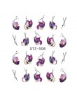 1 sztuk kwiatowy suwak naklejki kalkomania wody do transferu Nail Art tatuaż Flamingo liść żel Manicure samoprzylepne dekoracje 