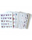 1 zestaw lato kolorowe Silder Butterfly wzory naklejki do paznokci znak wodny DIY kolorowe porady kalkomanie do paznokci narzędz
