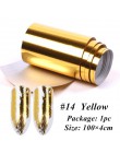 14pc metalowa folia transferowa holograficzna do zdobienia paznokci Laser lustrzany efekt Charm naklejka foliowa do paznokci nak