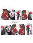 1 sztuk czerwony klon romantyczne naklejki ozdoby do paznokci Valentine Nail Art Transfer wody tatuaże porady żel do manicure su