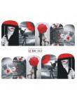 1 sztuk czerwony klon romantyczne naklejki ozdoby do paznokci Valentine Nail Art Transfer wody tatuaże porady żel do manicure su