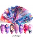 10 sztuk folia paznokci artystyczna róża naklejki z kwiatami na paznokcie Transfer klej okłady papier Manicure dekoracje paznokc