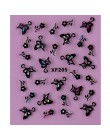 1 arkusz moda 3d Nail naklejka artystyczna Nails naklejka motyl i kwiat z dżetów Charms DIY dekoracja do manicure narzędzia