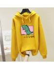 Plus rozmiar Harajuku bluza z kapturem kobiety dinozaur bluzy z nadrukiem bluza kawaii 2020 wiosna jesień swobodna, z kapturem s