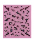 1 arkusz moda 3d Nail naklejka artystyczna Nails naklejka motyl i kwiat z dżetów Charms DIY dekoracja do manicure narzędzia