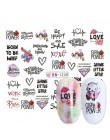 1pc czarny abstrakcyjny kształt wody naklejki paznokci suwak naklejka w kształcie litery dekoracja paznokci polski DIY Salon Man