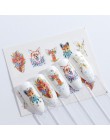 1 sztuk naklejki do paznokci naklejki do transferu wody Cartoon Flamingo śliczne wzory ze zwierzętami Nail Art suwak Manicure de