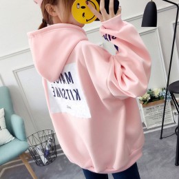 EACHIN marka kobiet bluzy damskie z długim rękawem bluza z kapturem list drukuj bluza dresowa jesień odzież sportowa