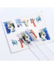 1 sztuk naklejki do paznokci naklejki do transferu wody Cartoon Flamingo śliczne wzory ze zwierzętami Nail Art suwak Manicure de