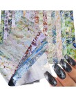 16 sztuk kolorowy marmur lśniący kamień Rock Nail Art folia naklejki klej transferu wspaniały Manicure paznokci dekoracje artyst