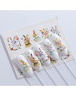 1 sztuk naklejki do paznokci naklejki do transferu wody Cartoon Flamingo śliczne wzory ze zwierzętami Nail Art suwak Manicure de