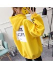 EACHIN marka kobiet bluzy damskie z długim rękawem bluza z kapturem list drukuj bluza dresowa jesień odzież sportowa