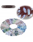 16 sztuk kolorowy marmur lśniący kamień Rock Nail Art folia naklejki klej transferu wspaniały Manicure paznokci dekoracje artyst